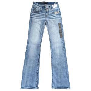 Buckle Black Jeans Womens 24x34 Bootcut Fit No 53 Button Stretch Jeans Eldon NEW